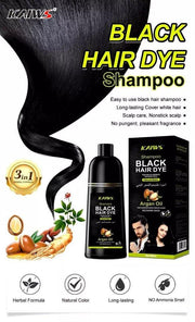Kaiws Black Hair Colour Shampoo - Unisex, No Ammonia, No Stains
