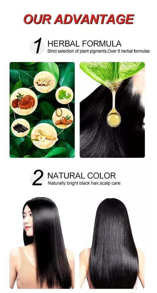 Kaiws Black Hair Colour Shampoo - Unisex, No Ammonia, No Stains