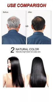 Kaiws Black Hair Colour Shampoo - Unisex, No Ammonia, No Stains
