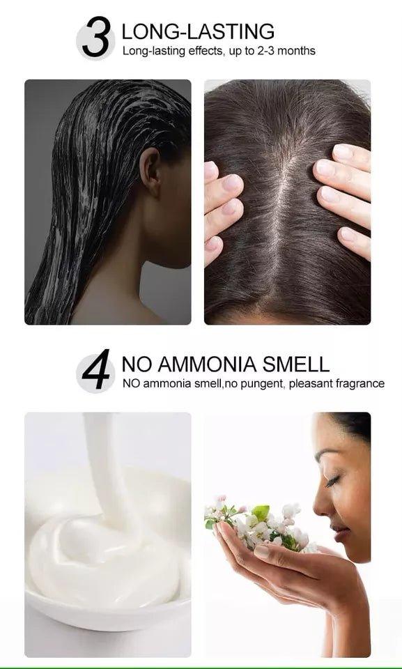Kaiws Black Hair Colour Shampoo - Unisex, No Ammonia, No Stains